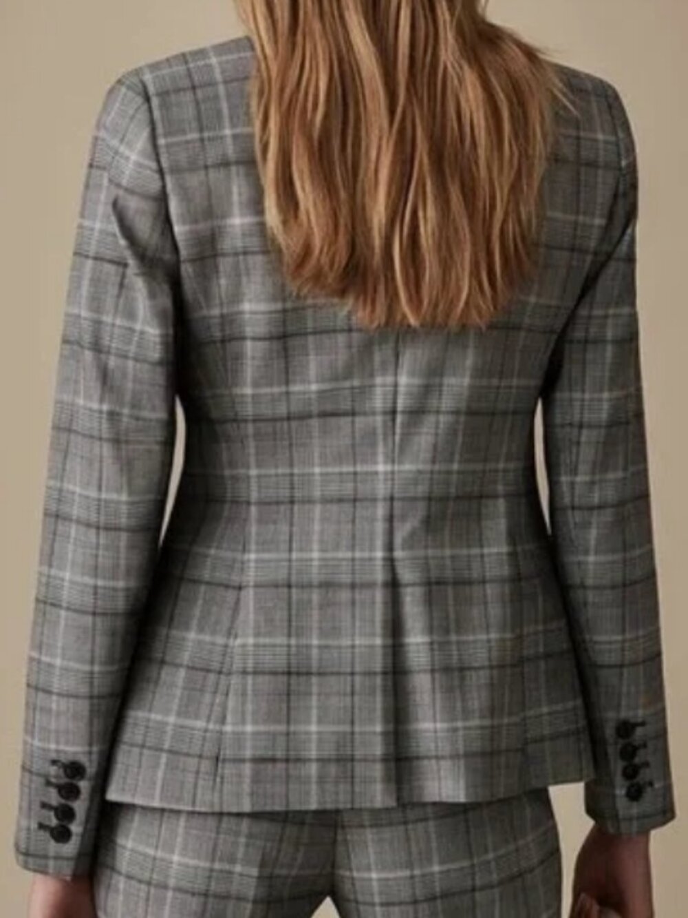 REISS Ora Checked Tailored Blazer Jacket – Pink/Grey Check – Size 2 – NWT - Picture 3 of 7